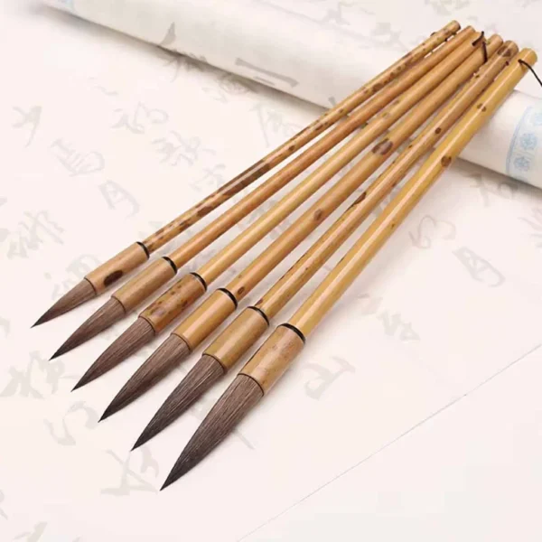 Bamboo Calligraphy Brush Set (6PCS) - Image 2