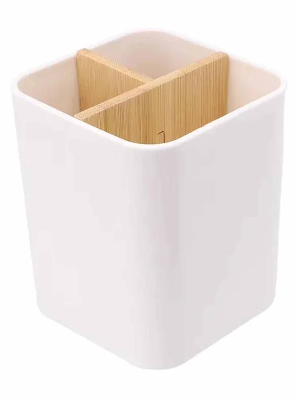Bamboo Toothbrush Holder for Bathroom