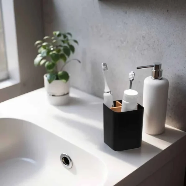 Bamboo Toothbrush Holder for Bathroom