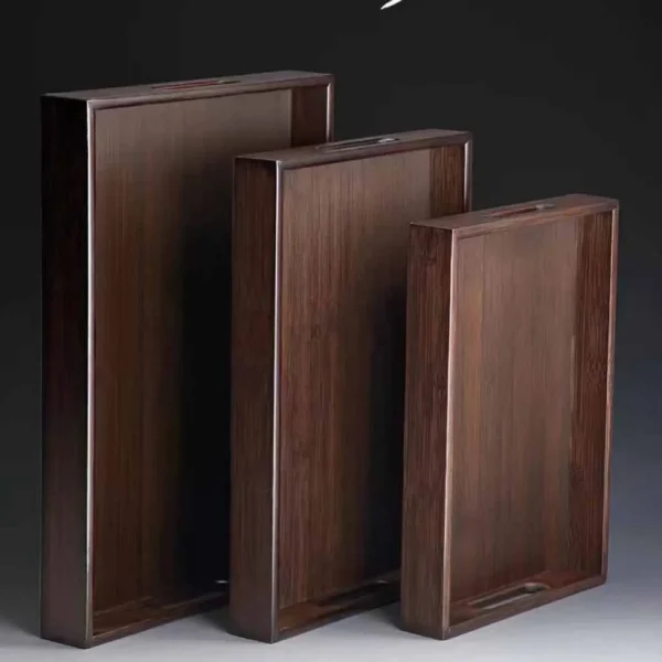 Bamboo Wooden Rectangular Storage Trays3