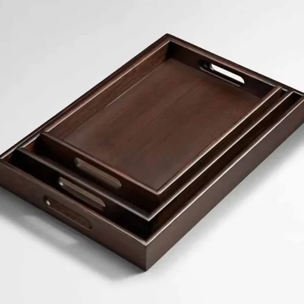 Bamboo Wooden Rectangular Storage Trays4